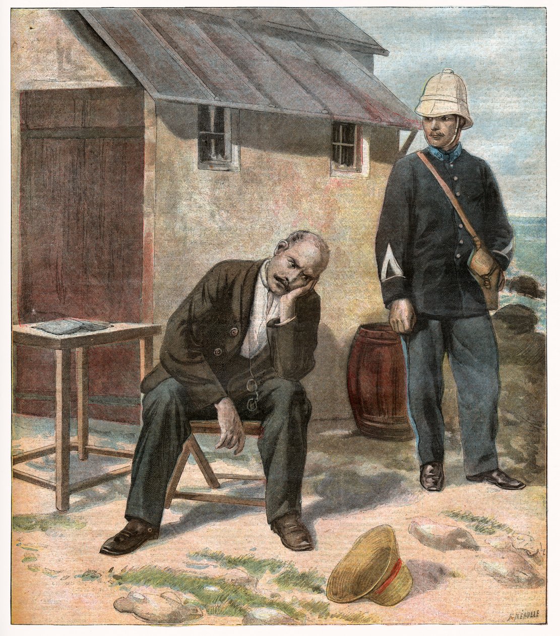 Dreyfus sak. 1896 (gravering) av Unbekannter Künstler