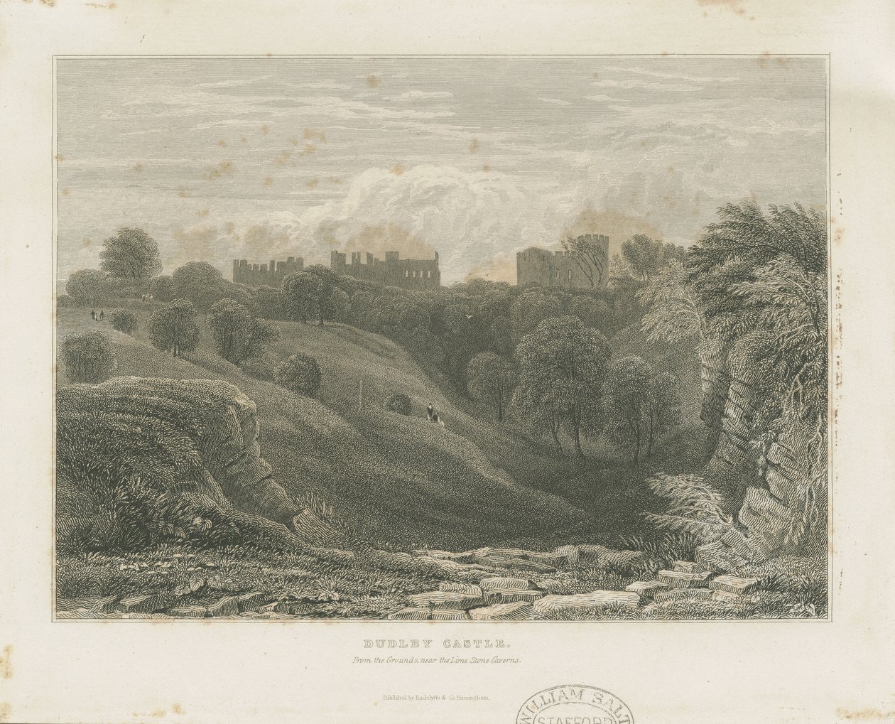 Dudley Castle: stålgravering, og [1800-tallet] av Unbekannt