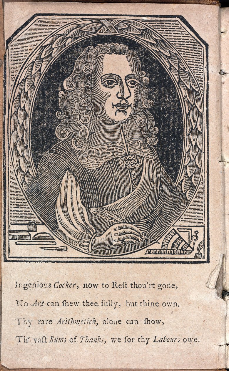 Edward Cocker , engelsk matematiker og gravør av Unbekannt