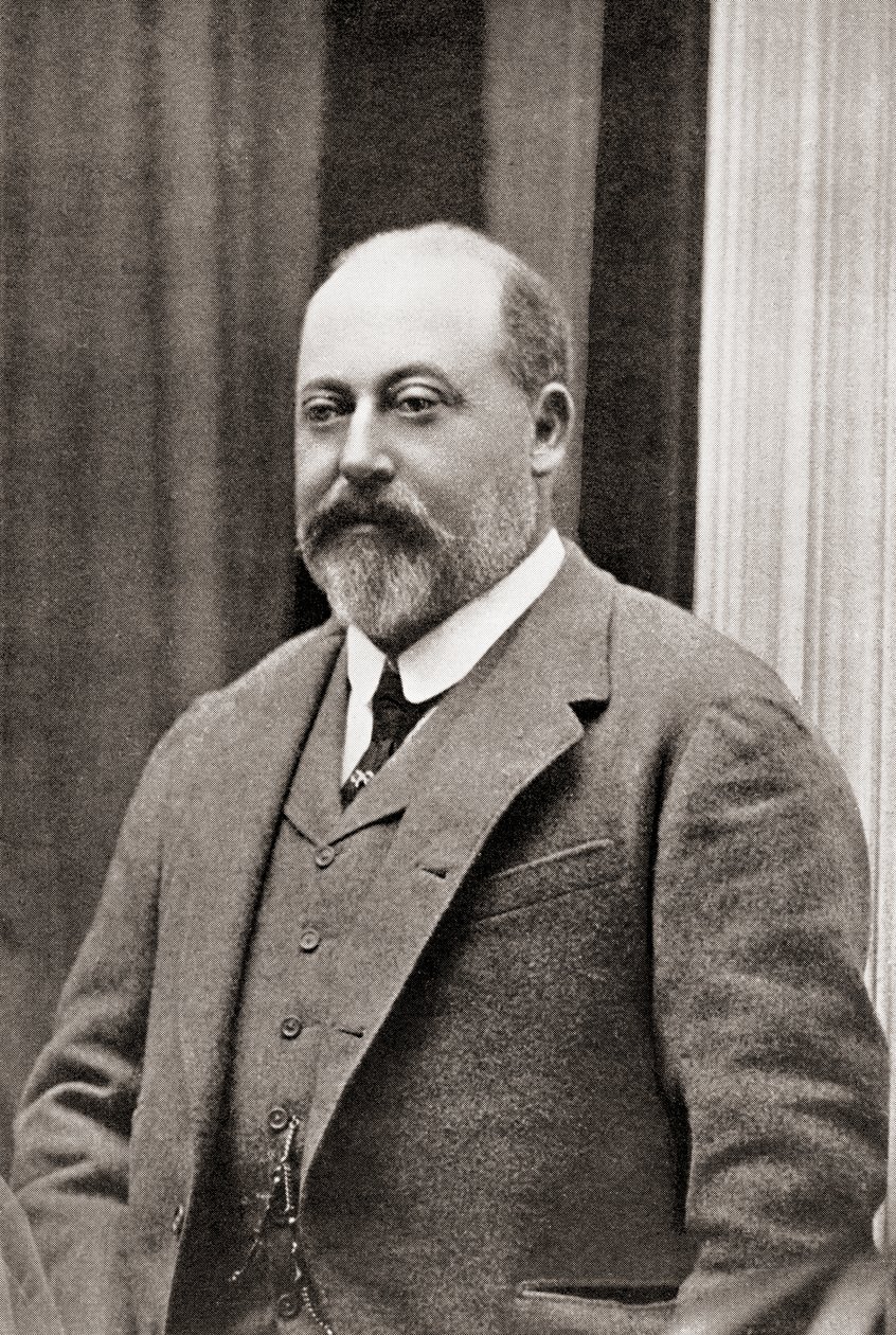 Edward VII, fra Auld Acquaintance Further Reminiscences, publisert ca. 1929 (litho) av Unbekannt