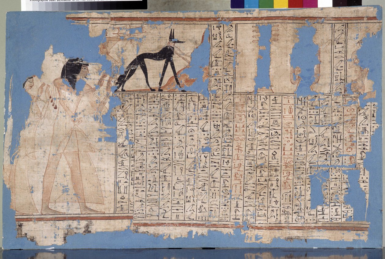 Egypt: Papyrus fra det 19. dynastiet i navnet til Praemheb. Middelhavets arkeologiske museum, Marseille av Unbekannter Künstler