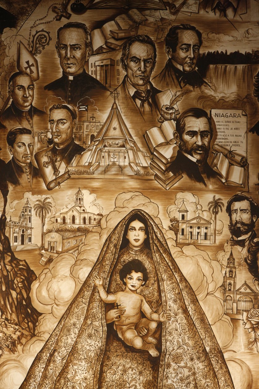 Hermitage-veggmaleriet, freskomaleri i Ermita de la Caridad-kirken, Miami, Etats-Unis av Unbekannt