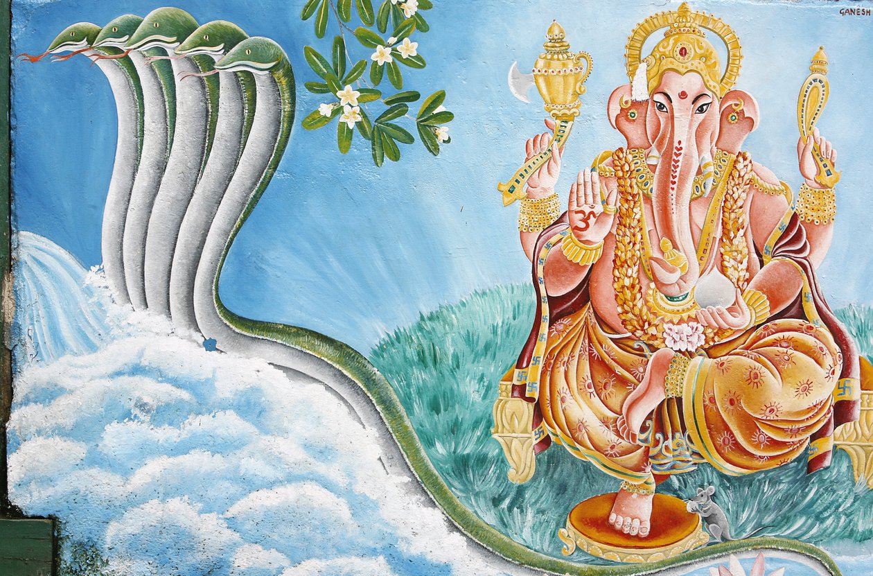 Den elefanthodede hinduguden Ganesh, Kathmandu, Nepal av Unbekannt