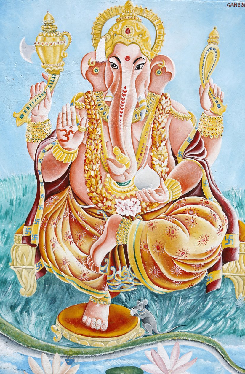 Den elefanthodede hinduguden Ganesh, Kathmandu, Nepal av Unbekannt