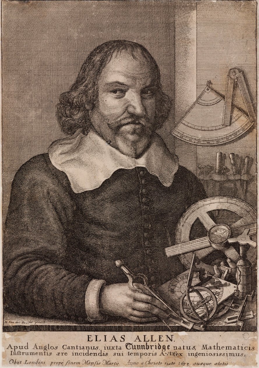 Elias Allen, matematiker og instrumentmaker, ca 1630 av Unbekannt
