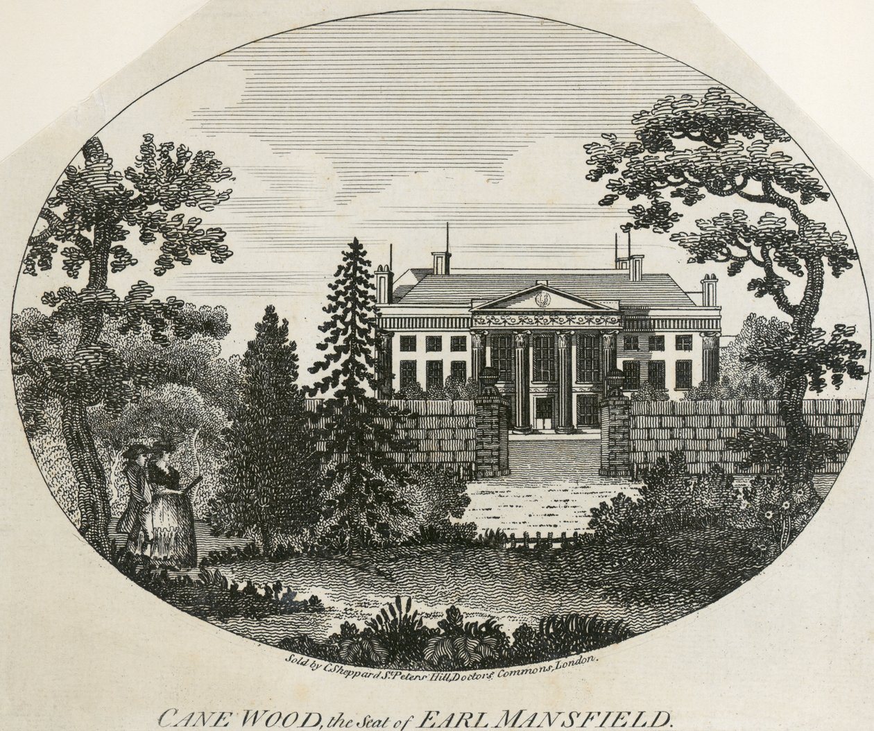 Gravering av Kenwood House av Unbekannter Künstler