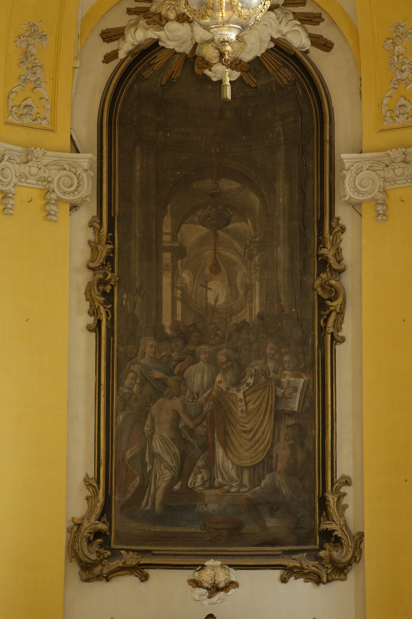 FRANKRIKE. STORE ØST. MURTHE-AND-MOSELLE. Luneville. Saint James kirke. Maleri av Jean Girardet i koret. Barokk kunst. Arkitektur. Fotografering av Unbekannt