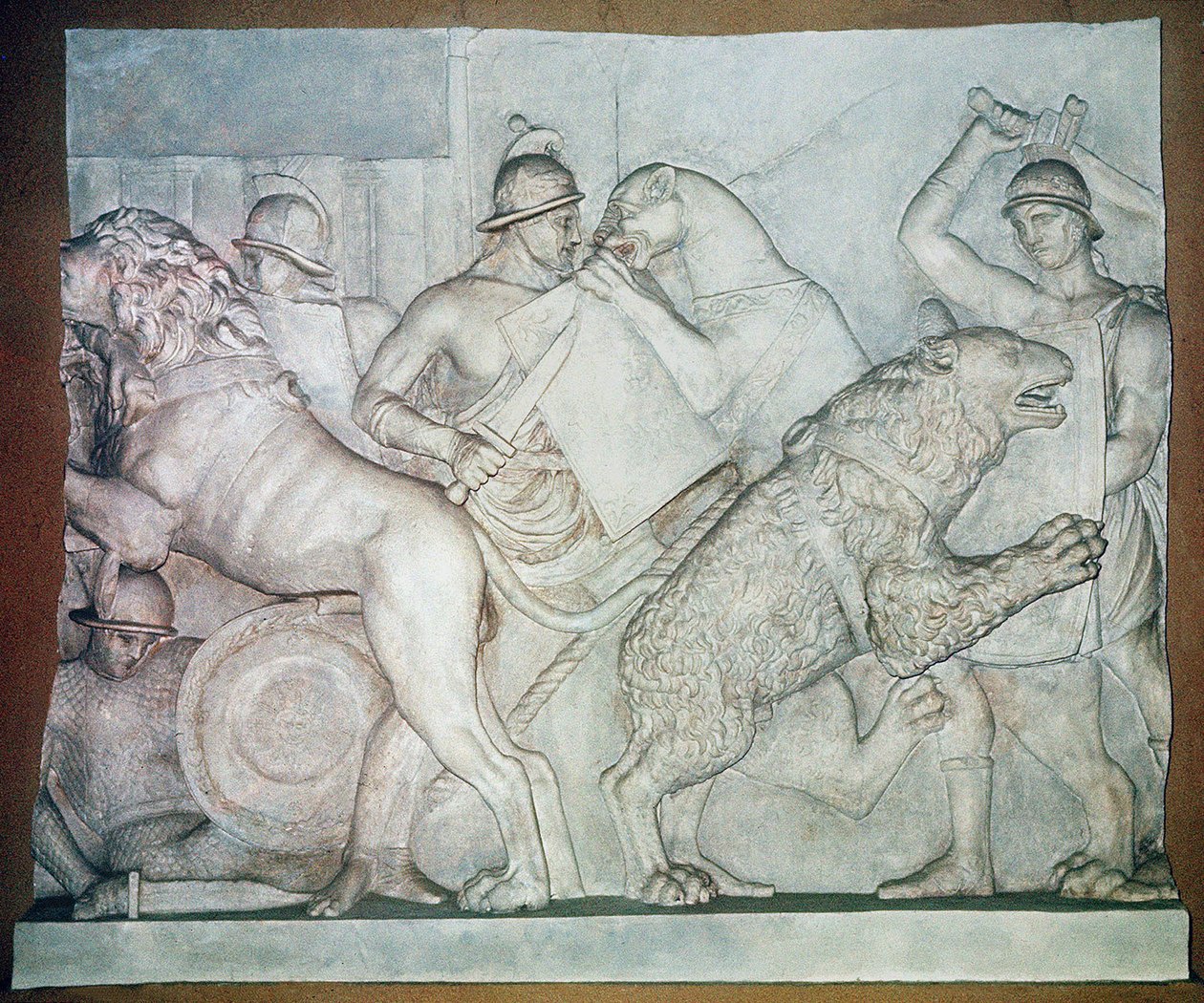 Kamp mellom dyr og gladiatorer, Bas-relieff, Villa Torlonia, Roma av Unbekannter Künstler