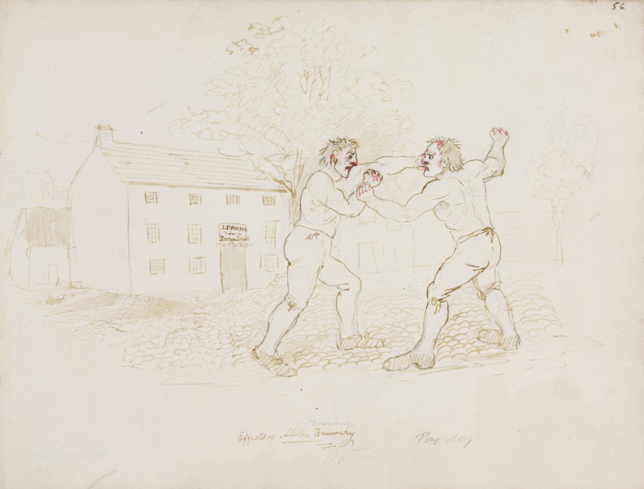 Fighting, Northumberland, ca 1805-1820 av Unbekannt