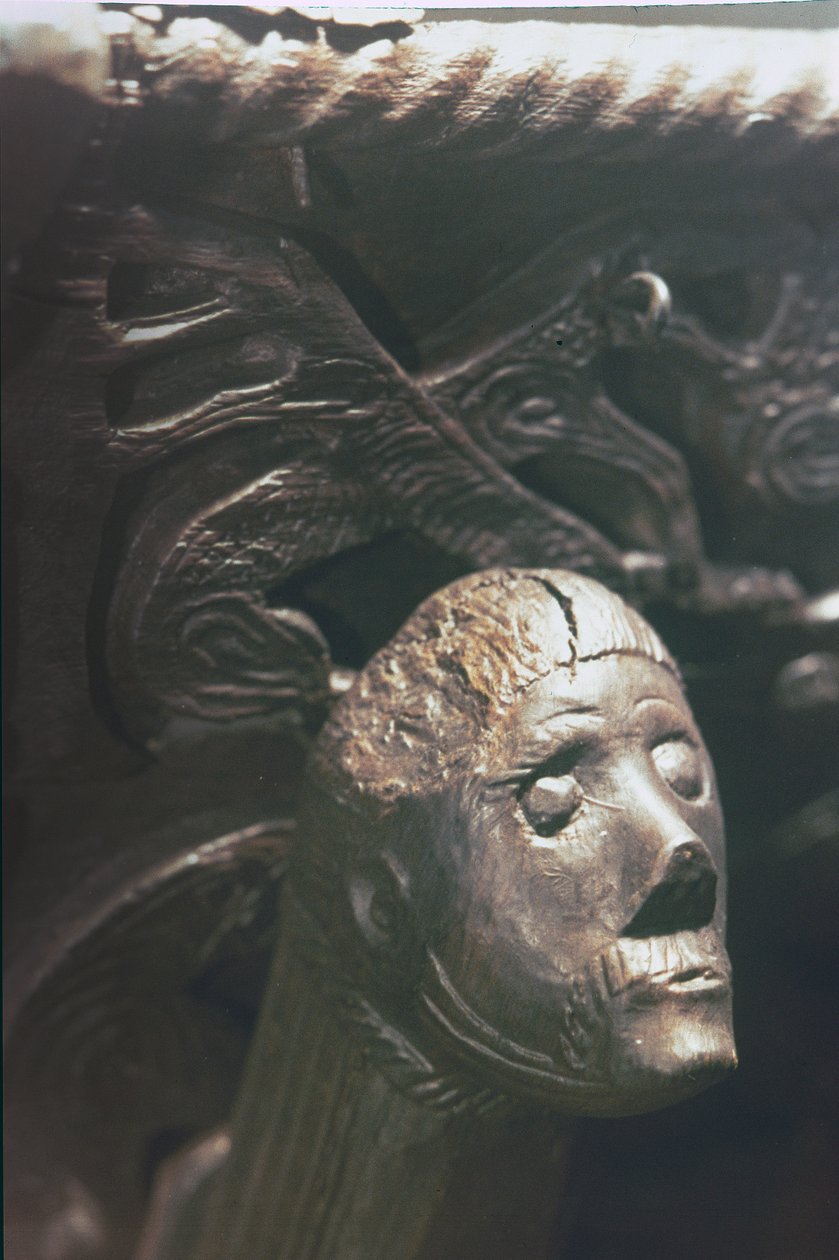 Galionshode fra et vikinglangskip, 9. århundre (tre) av Unbekannt
