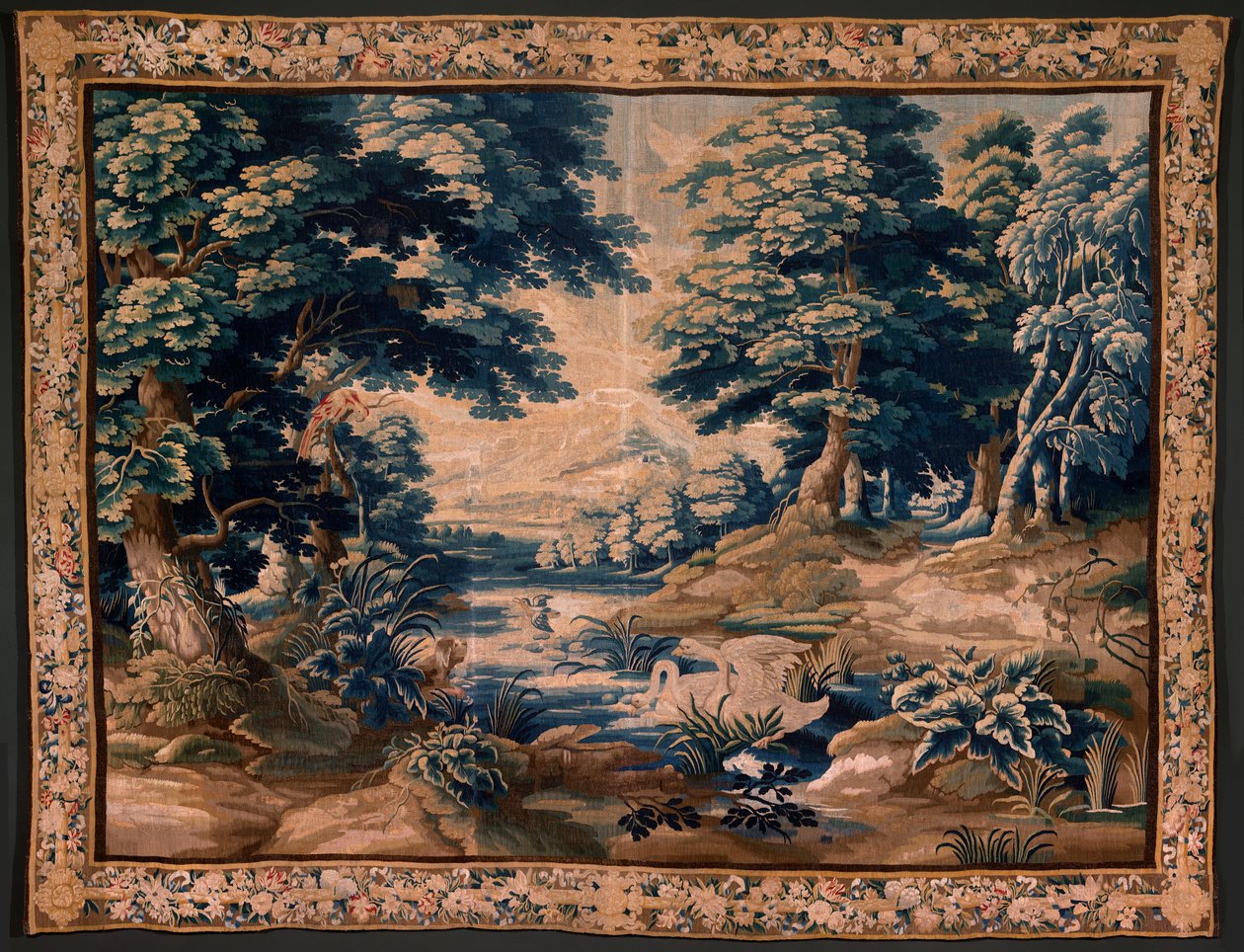 flamsk billedvev. Så kalt Verdure. Atelier i Oudenaarde. 340x451 cm. Inv 00020. av Nakajima Raishō