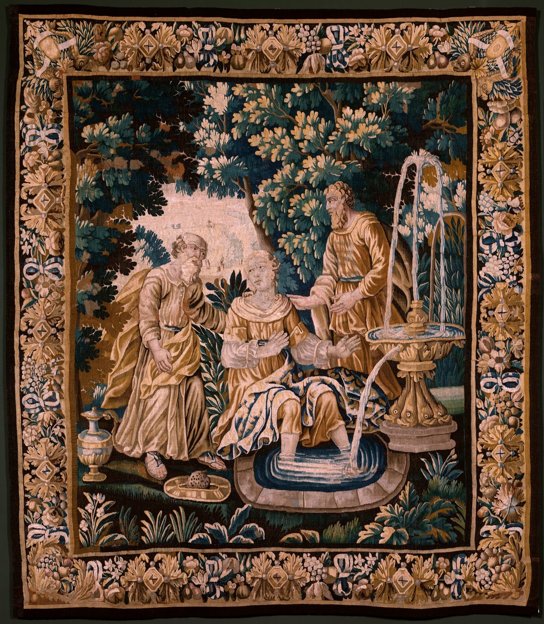 flamsk billedvev. Suzanna og den eldste (Suzanna og de eldste). Atelier i Oudenaarde. 254x220 cm. Inv (82968)-2 00003. av Alec Hunter