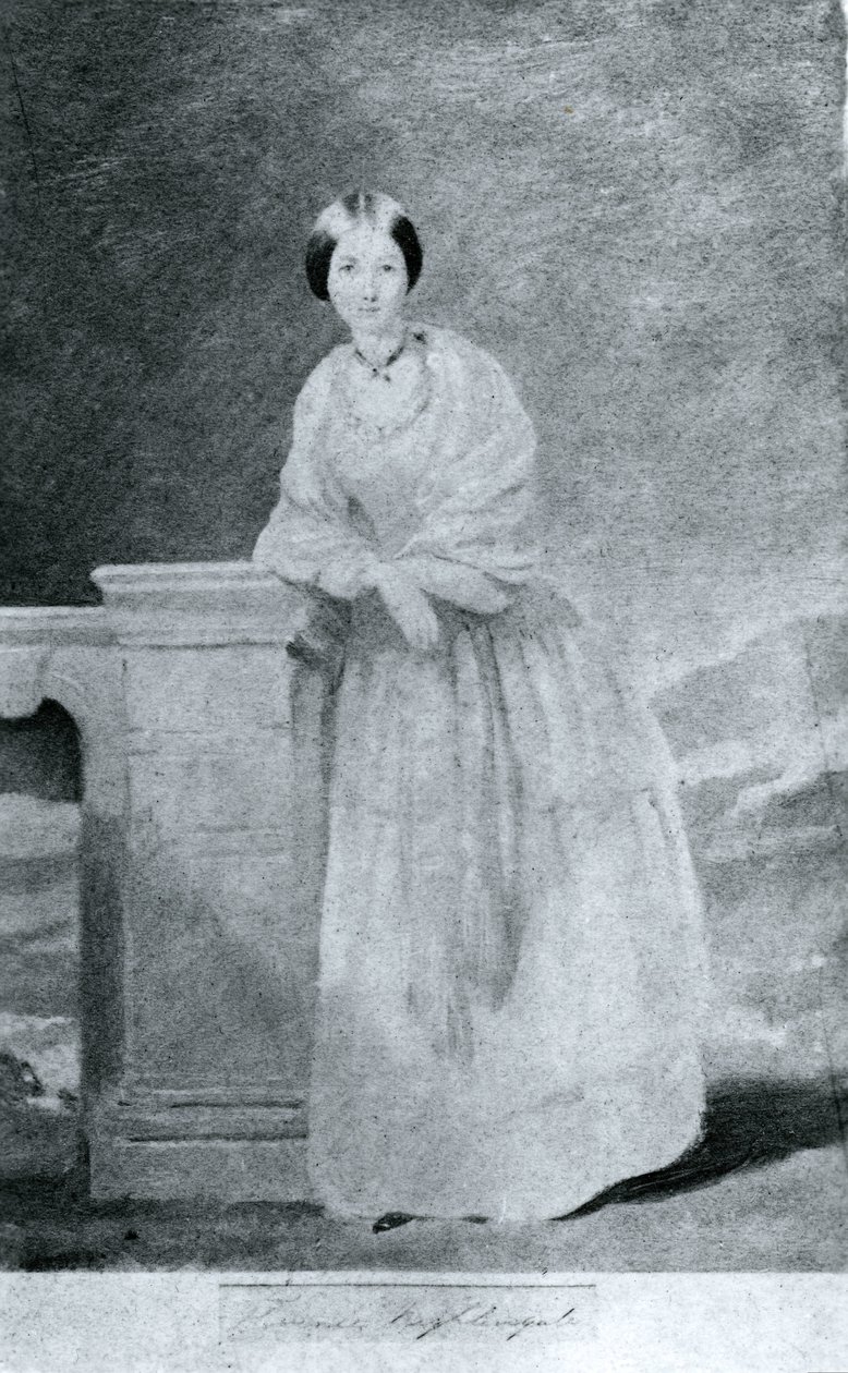 Florence Nightingale, engelsk sykepleier og sykehusreformator, ca 1860 av Unbekannt