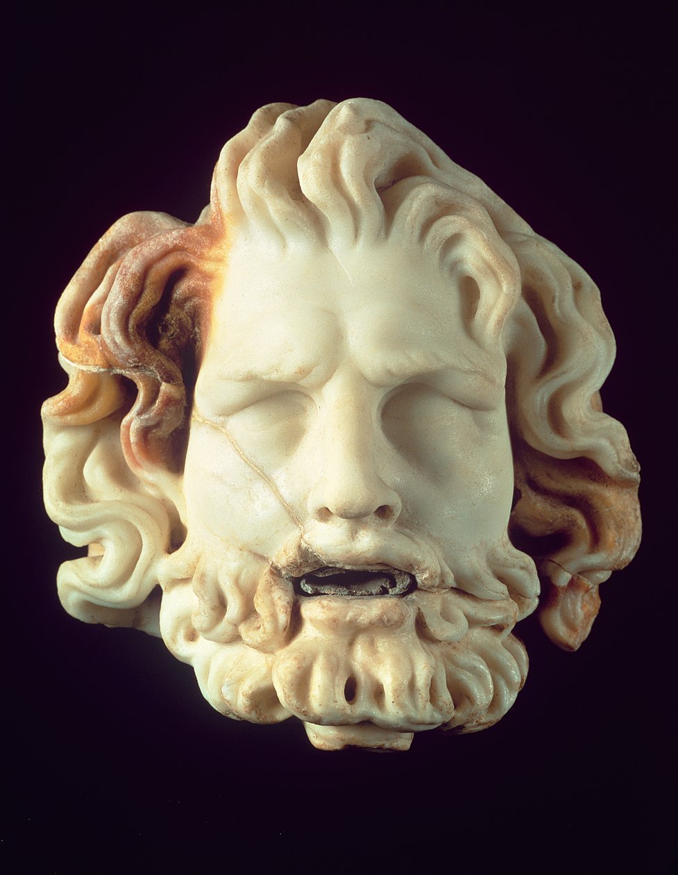 Fontenehode i form av hodet til Oceanus, Pompeii (marmor) av Unbekannt