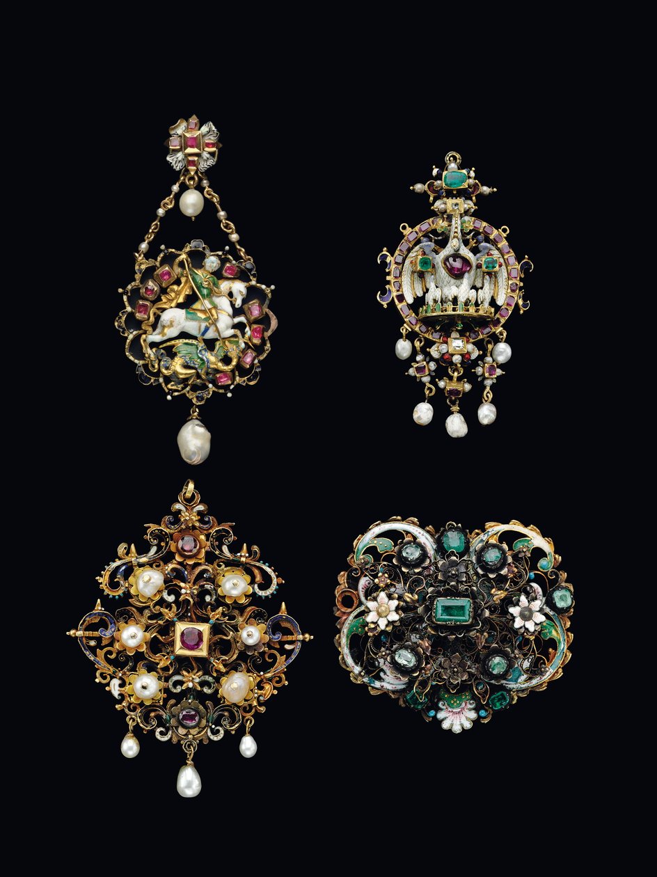 Fire anheng, 1600-1800-tallet av Unbekannt