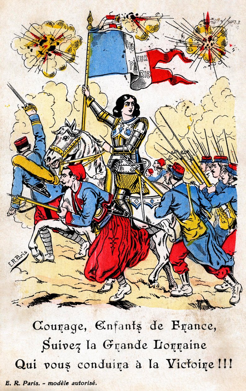Fransk postkort som viser Jeanne d
