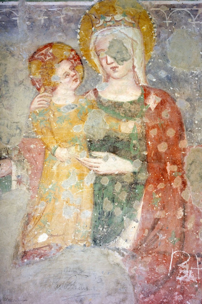 Fresco (XV), Limaria Tub (XI romersk bygning), Capitular Museum, Atri, Abruzzo, Italia av Unbekannt