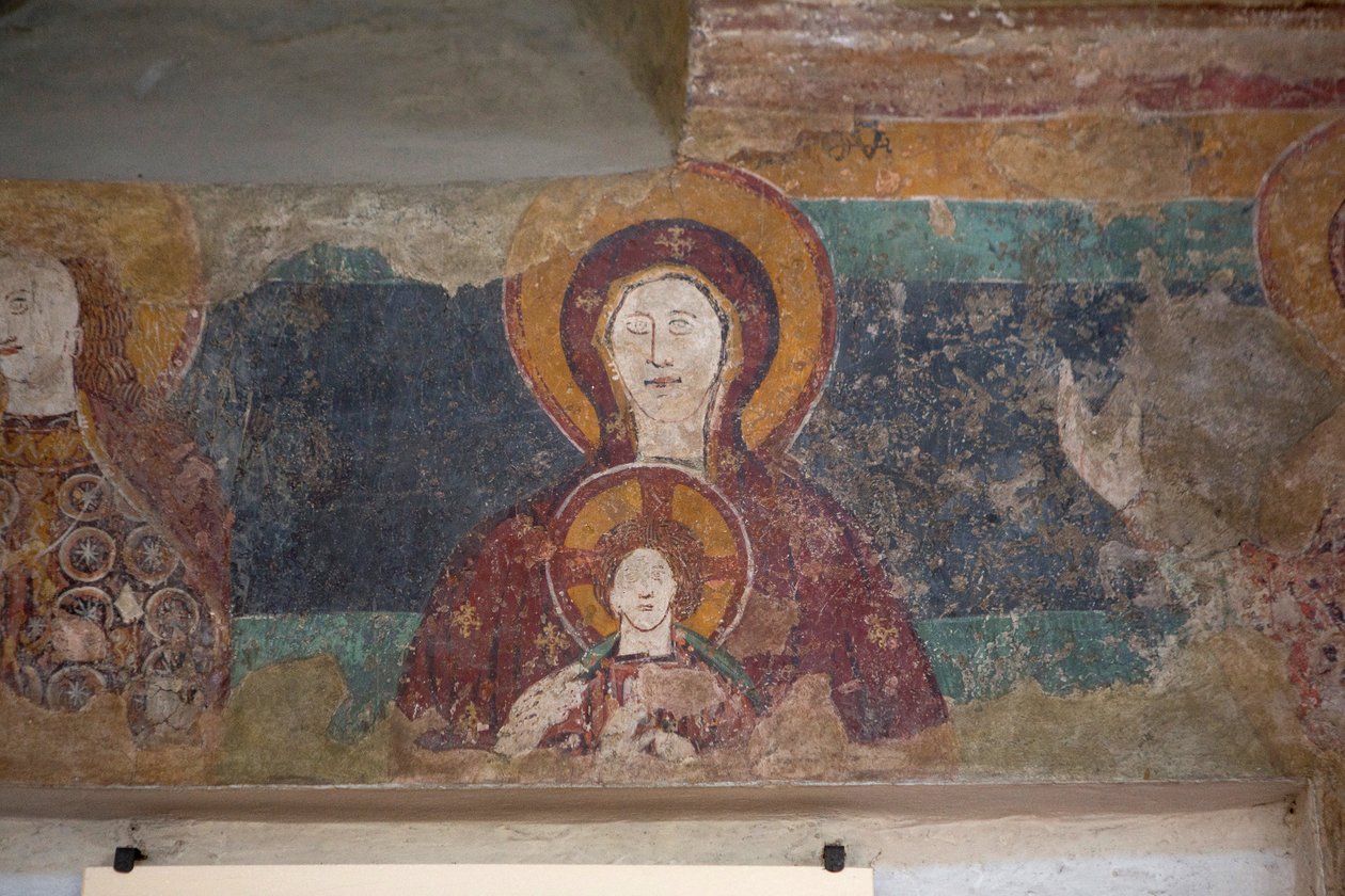 Freskomaleri i Santa Maria Assunta-kirken, Arqua Petrarca, Veneto, Italia (bilde) av Unbekannt
