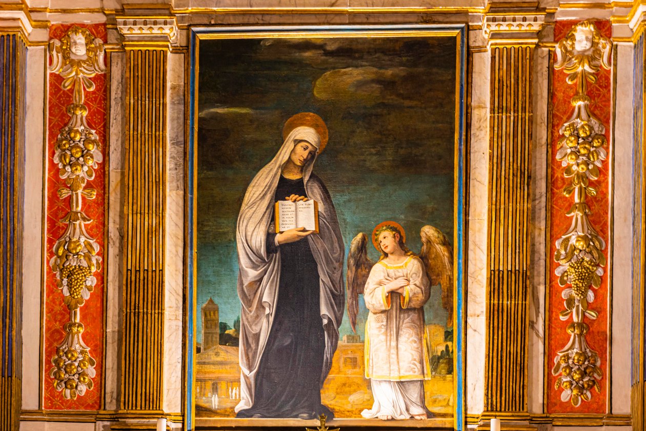 Fresker med bibelske motiver, Monte Oliveto Maggiore Abbey, nær Buonconvento, Toscana, Italia, Europa av Unbekannter Künstler