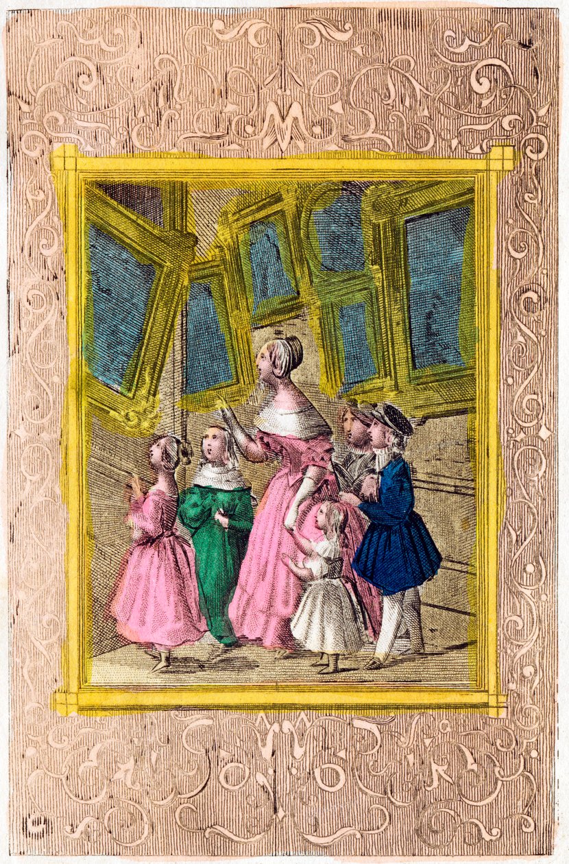 Frontispice av "Abecedary of the museum of småbarn eller valg av emner som representerer kvaliteter å imitere og feil å unngå".1830 (trykk) av Unbekannt