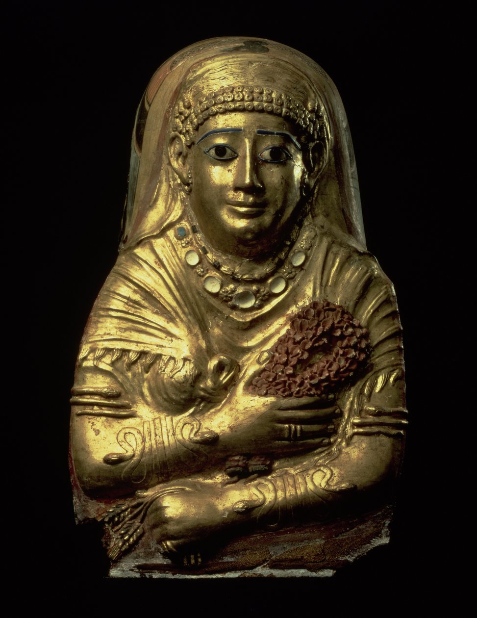 Funerary Cartonnage of a Lady of Means, romersk keiserperiode (1. århundre e.Kr.) av Unbekannt