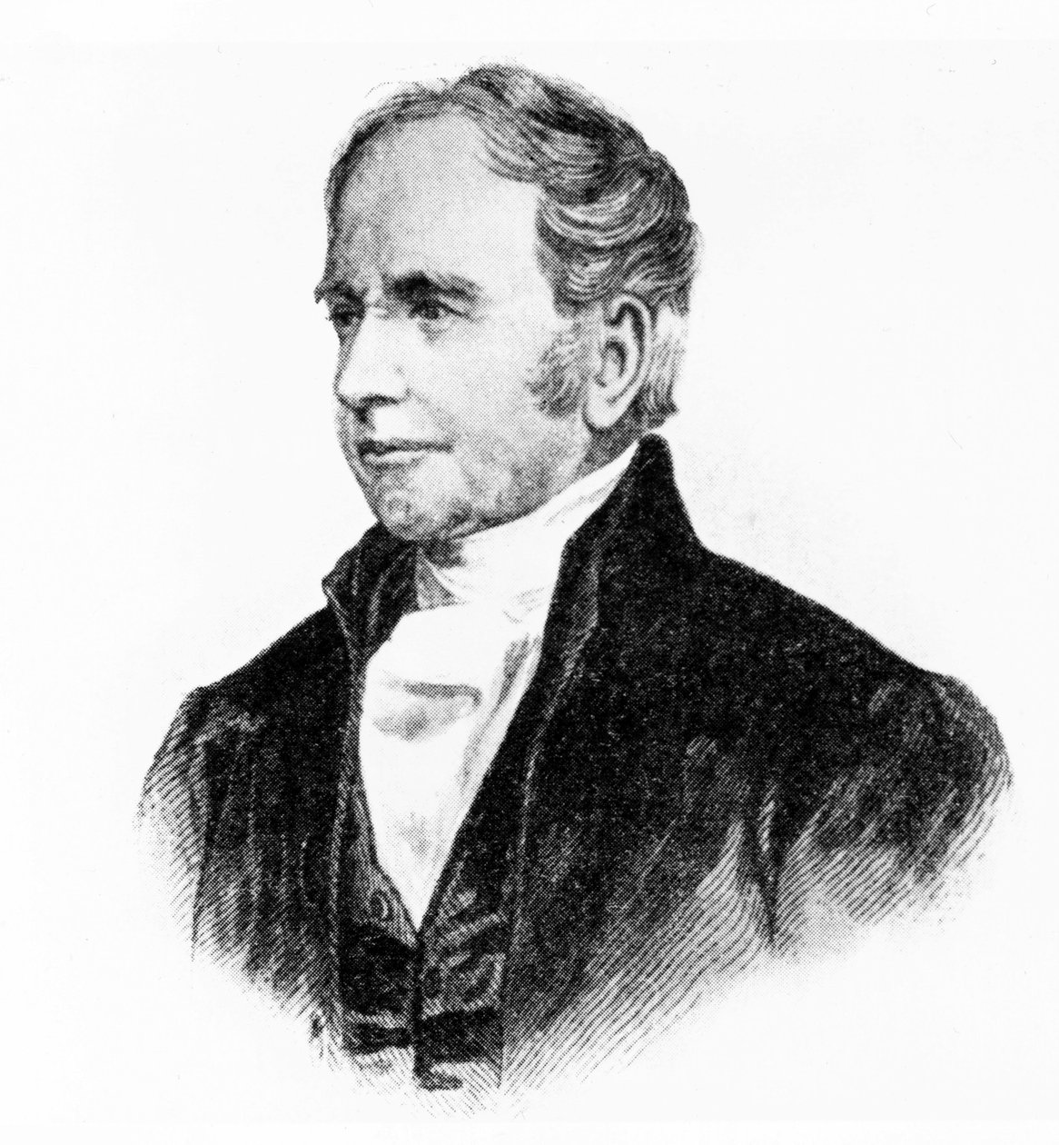 George Bradshaw, britisk opphavsmann til jernbaneguider, ca 1850-tallet av Unbekannt