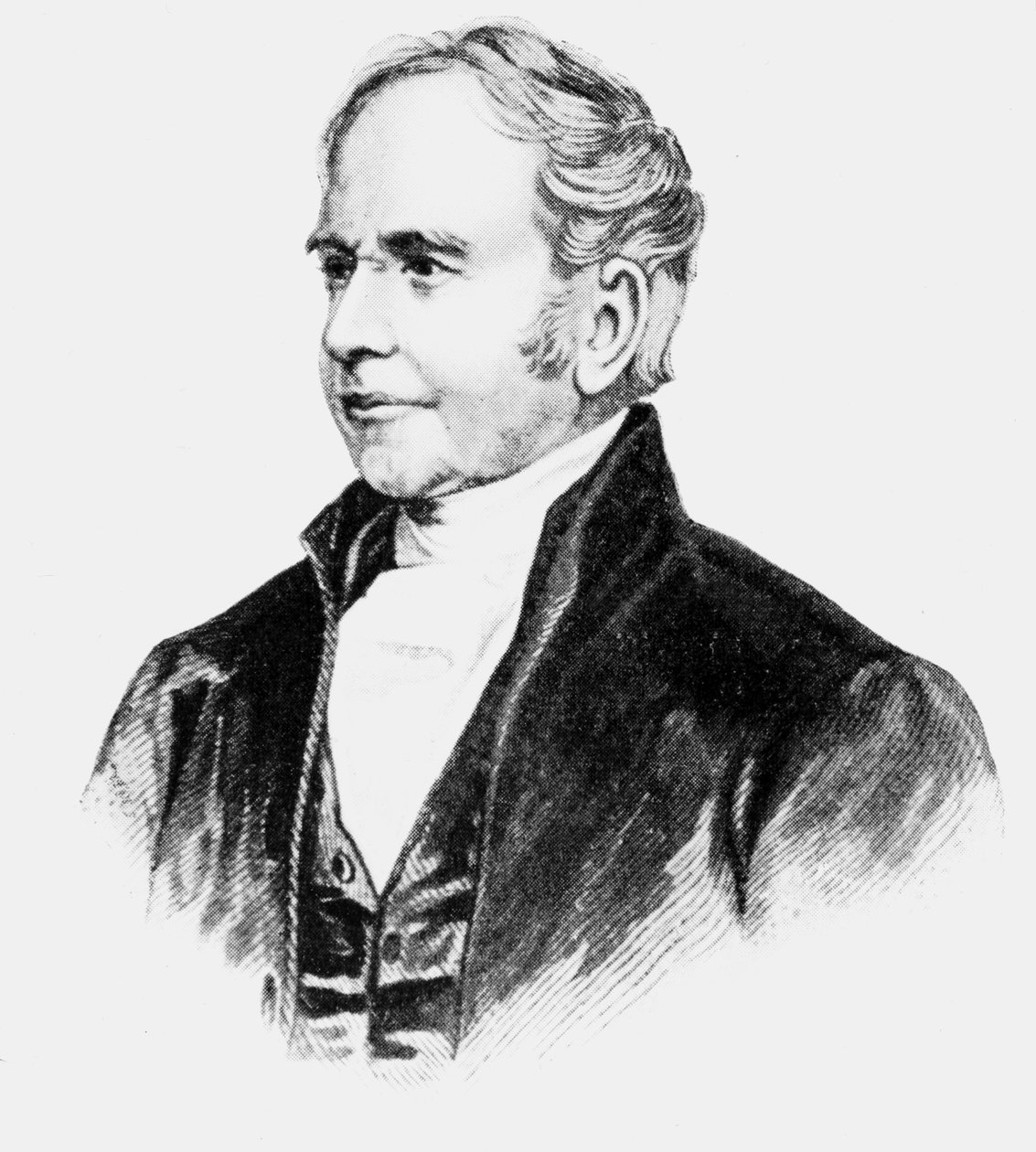 George Bradshaw, britisk opphavsmann til jernbaneguider, ca 1850-tallet av Unbekannt
