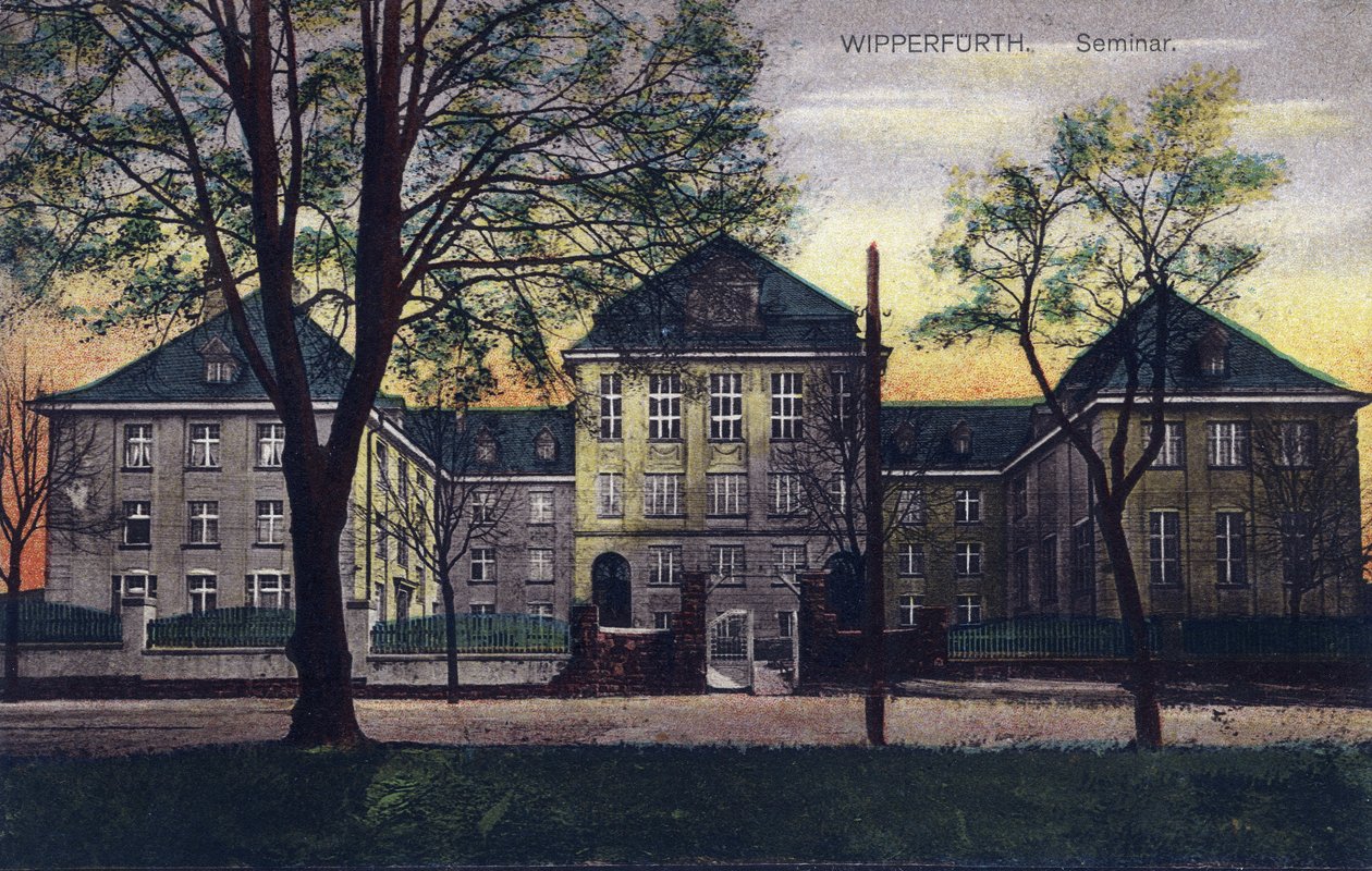 Tyskland, Wipperfurth: utvendig utsikt over "Altes Seminar" bygget i 1910-1911 - Postkort 20. århundre av Unbekannt