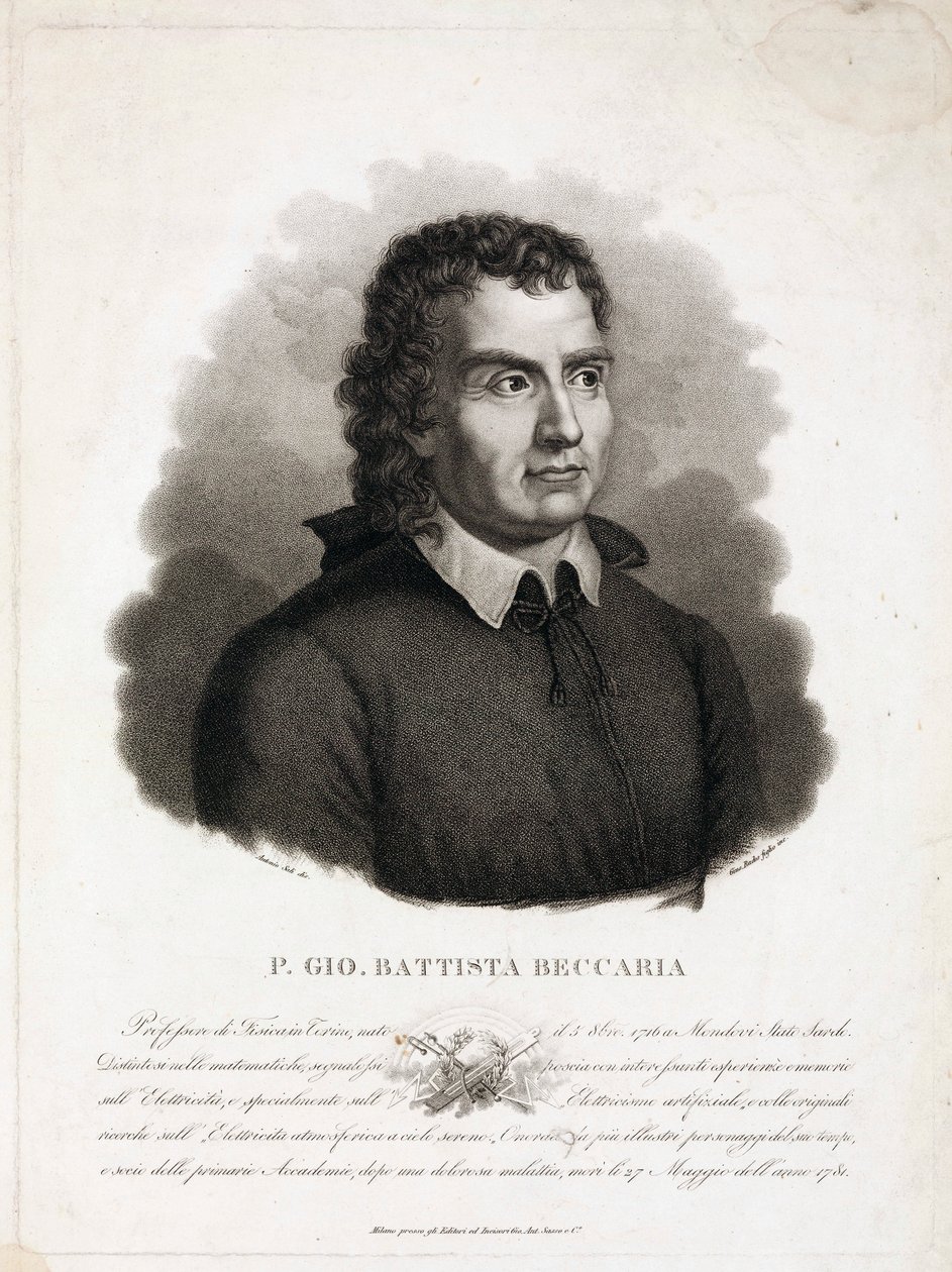 Giambattista Beccaria , italiensk prest og vitenskapsmann av Unbekannt