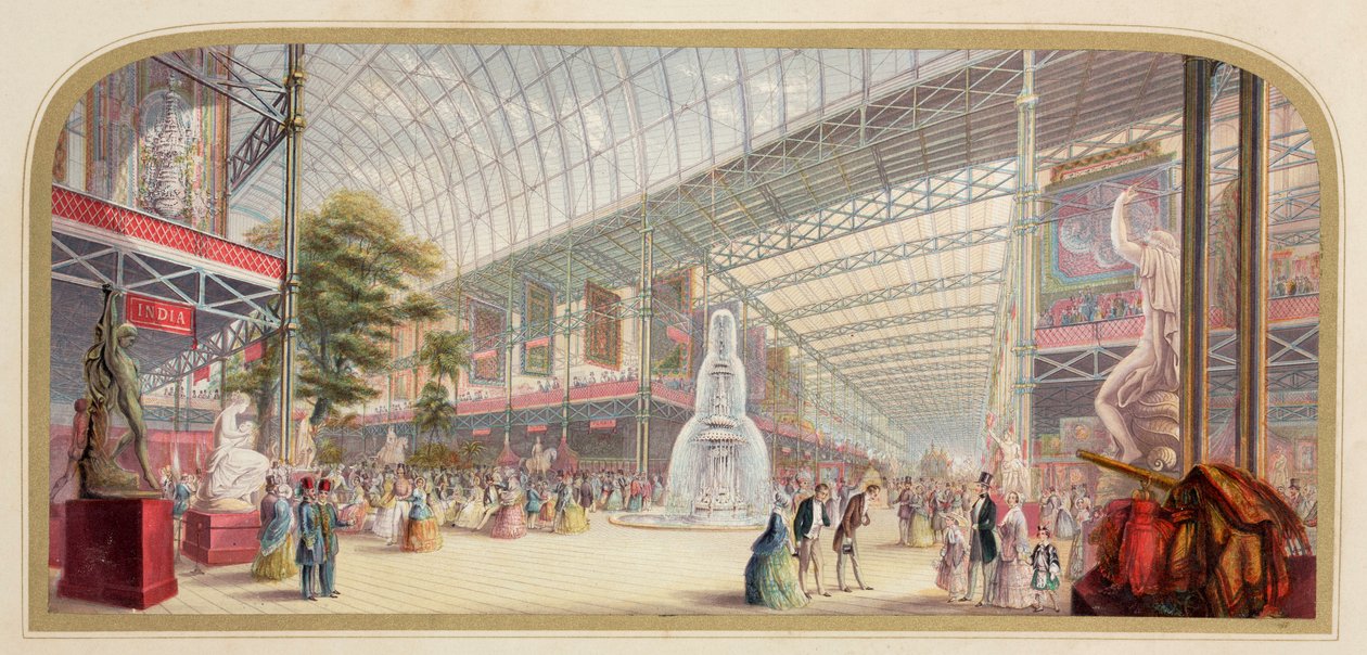 Great Exhibition 1851 "Interiør av den store utstillingen" av Unbekannt