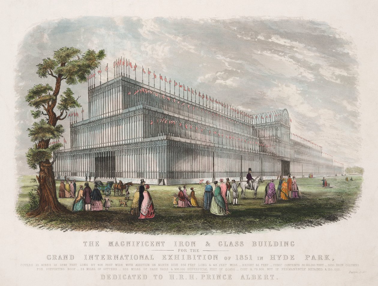 Stor utstilling 1851 The Crystal Palace, London av Unbekannt