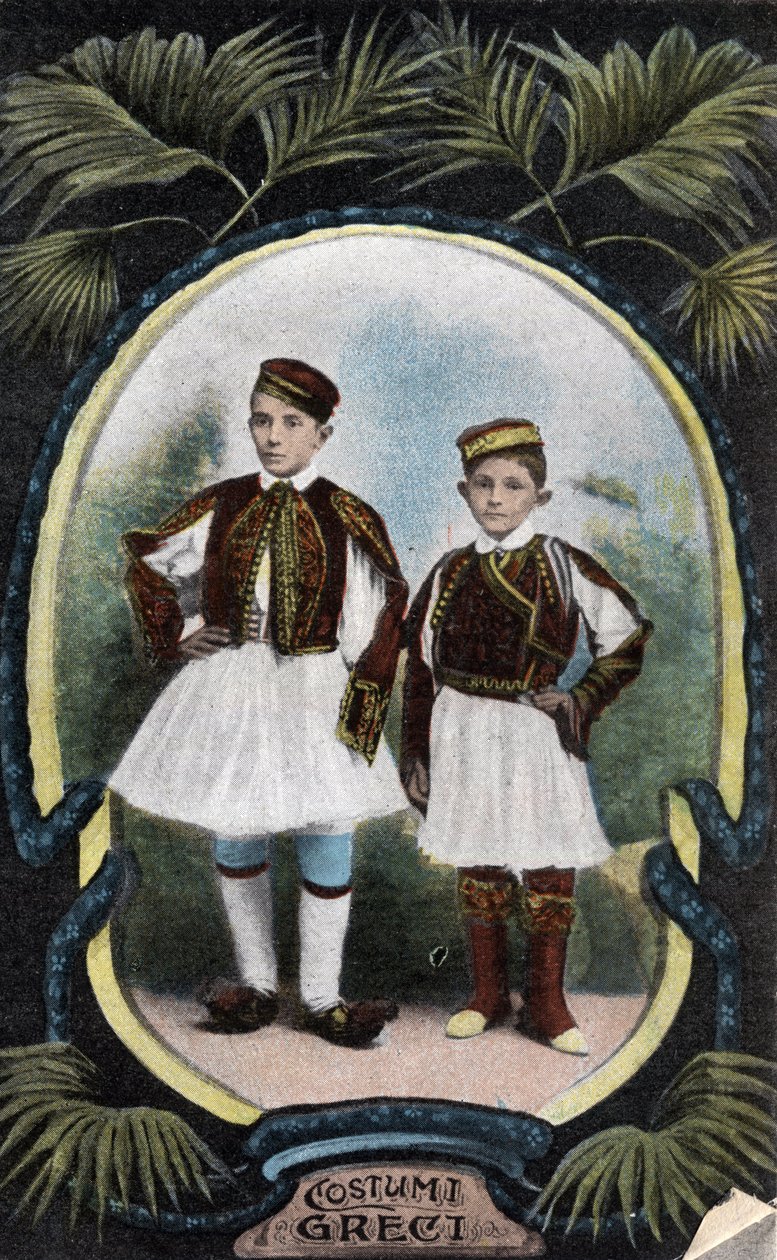 Hellas: Greske kostymer for barn - Postkort 1914-1918 av Unbekannt