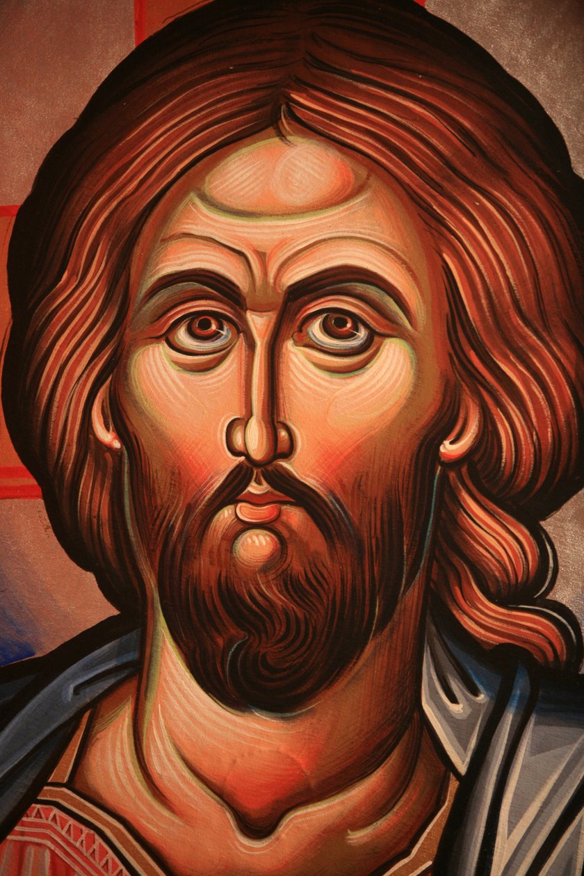 Gresk-ortodoks ikon som viser Kristus Thessalonique Hellas av Unbekannt