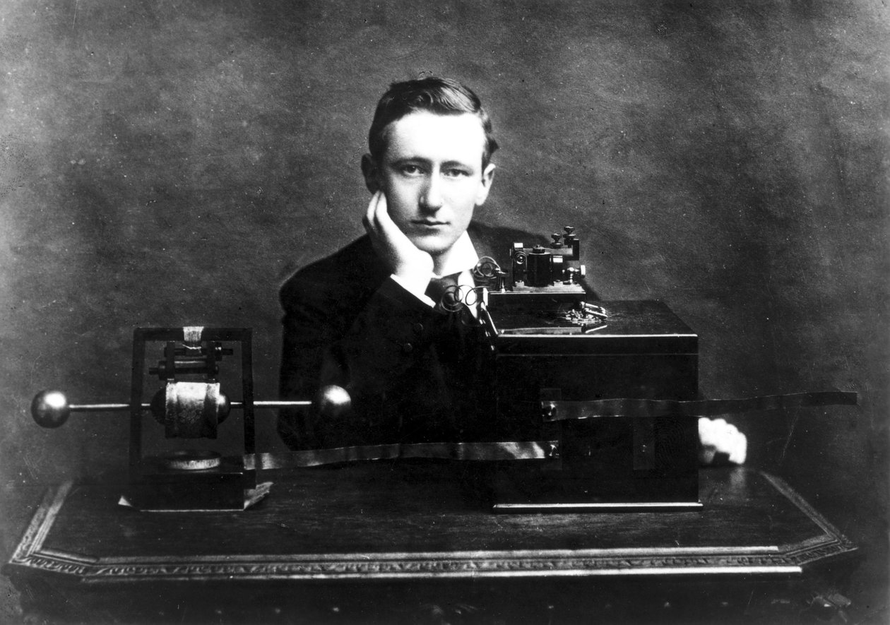 Guglielmo Marconi , italiensk radiopioner, ca 1900 av Unbekannt