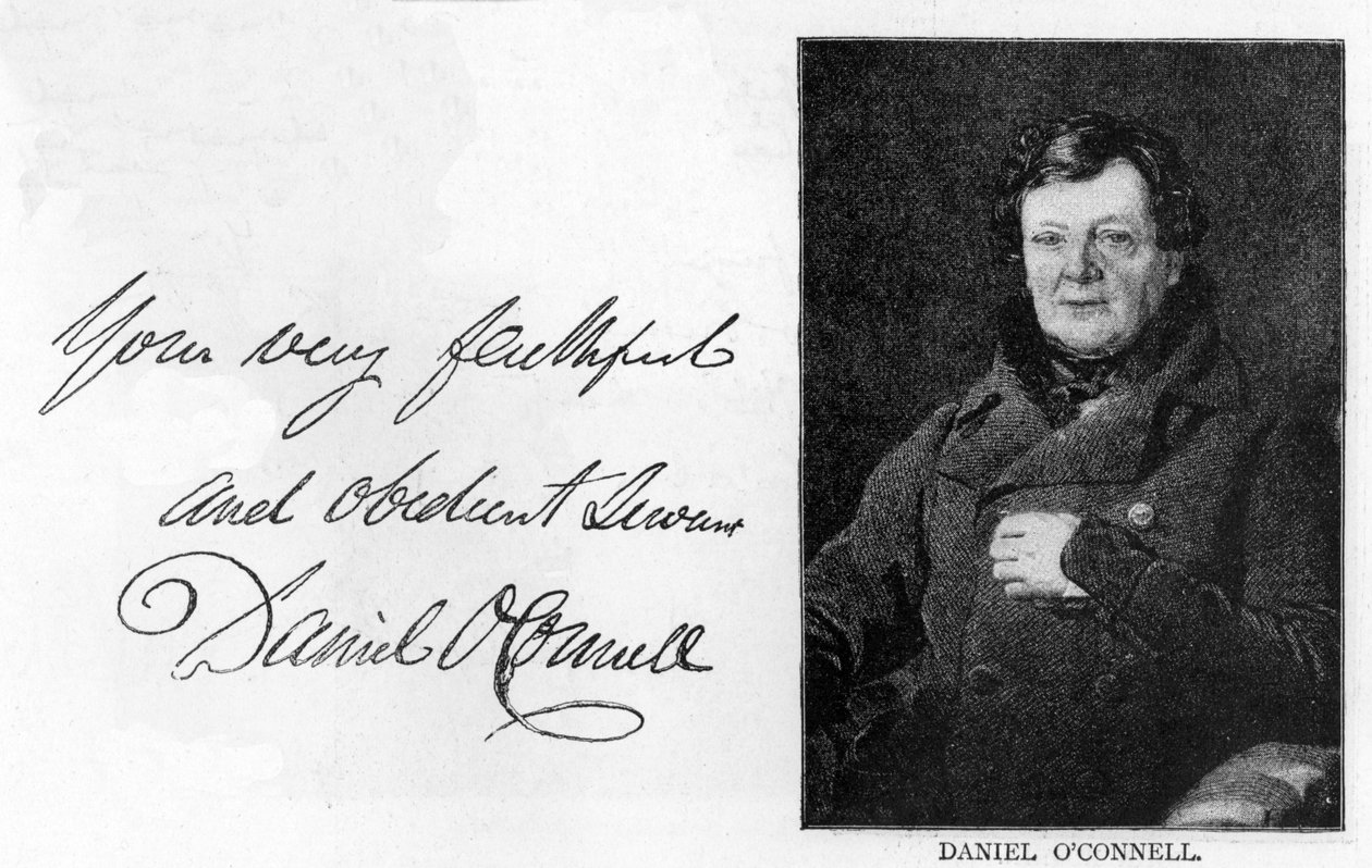 Håndskrift og signatur av Daniel O