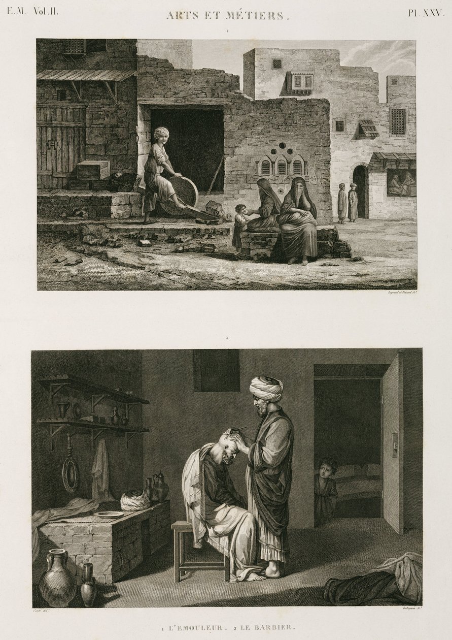 Jernvare og jernvarer Knivsliper og barberer, Egypt, ca 1798 av Unbekannt