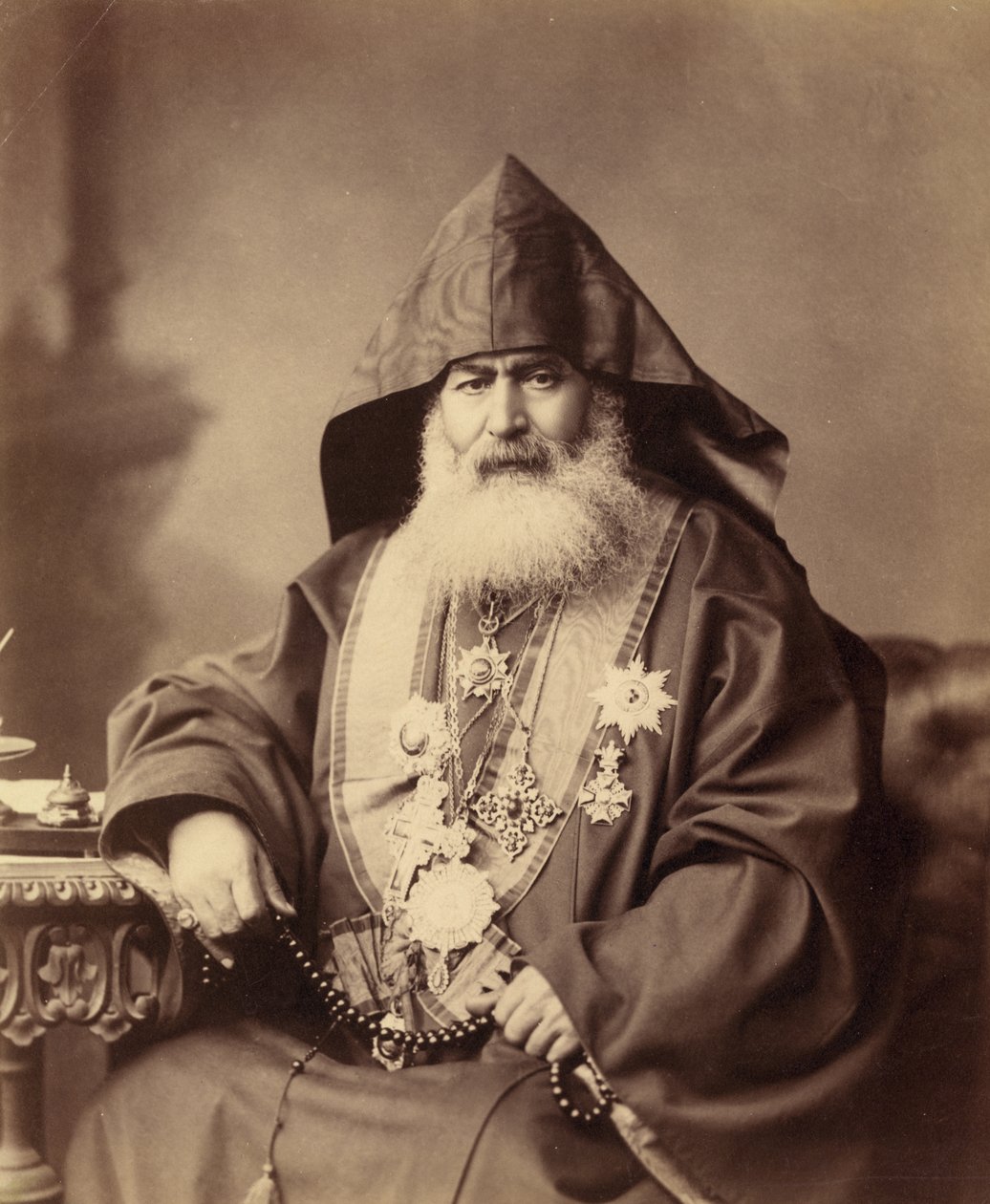 Harootiun Vehabedian, den armenske patriarken av Jerusalem, 1900-10 av Unbekannt