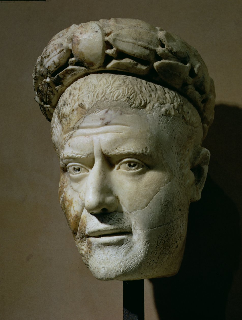 Leder av Filip den arabiske, romerske keiseren (244-249) (marmor) av Unbekannt