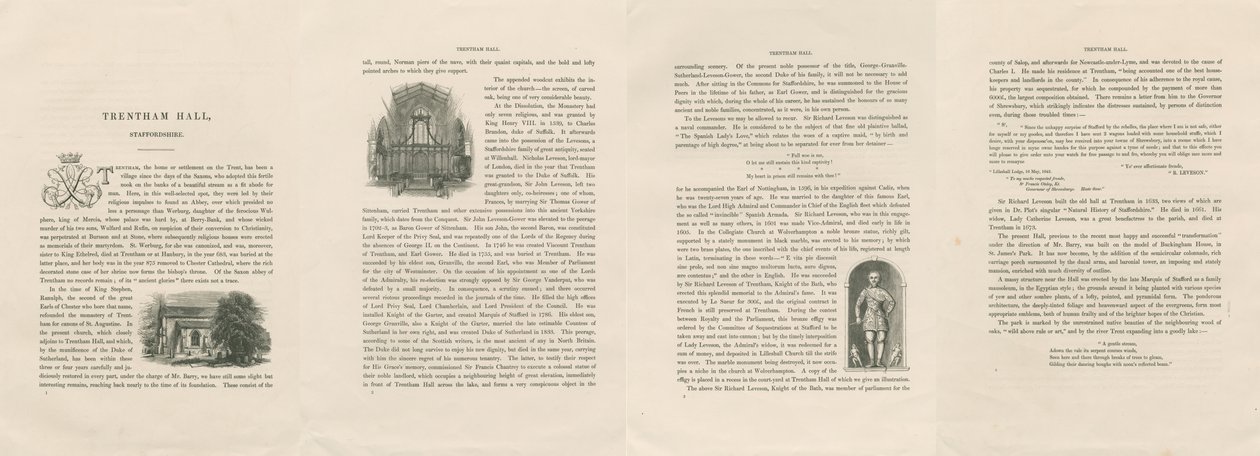 Historisk beretning om Trentham Hall: trykt og [1800-tallet] av Unbekannt