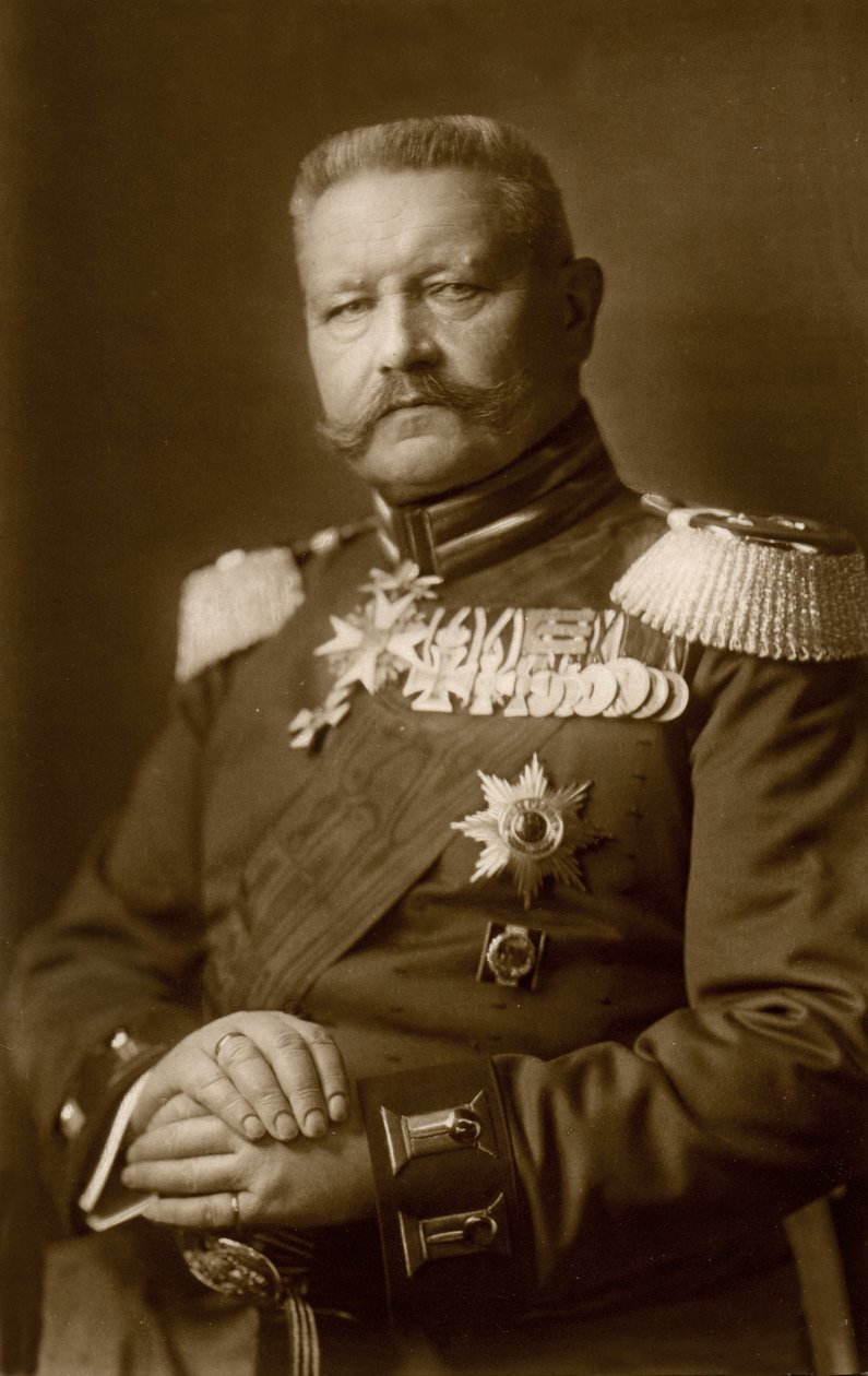 Historie. Tyskland. Generalen Paul von Hindenburg. Foto, Tyskland, ca. 1914-16. (postkort) av Unbekannter Künstler