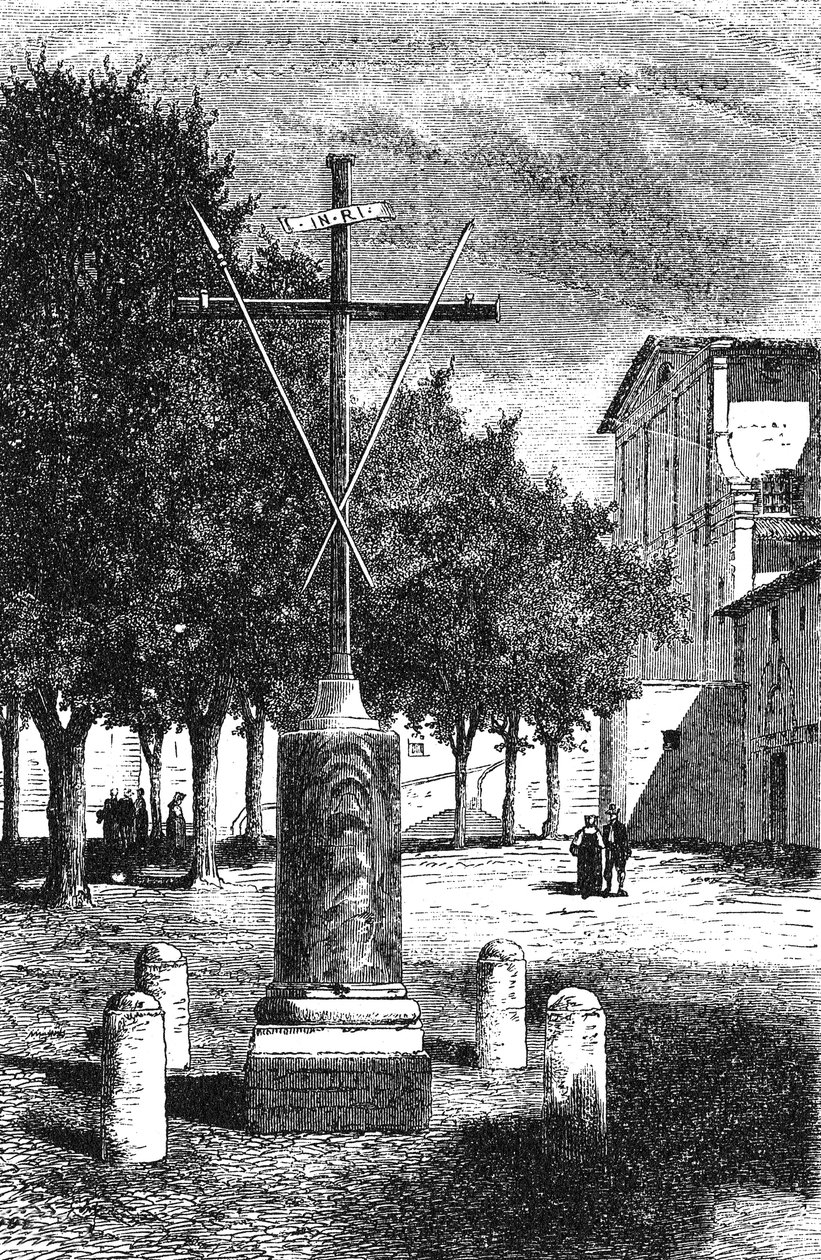 Historien om det gamle Roma. Orden av Friars Minor Capuchin over Barberini-plassen i Roma Kristi kors av Unbekannt