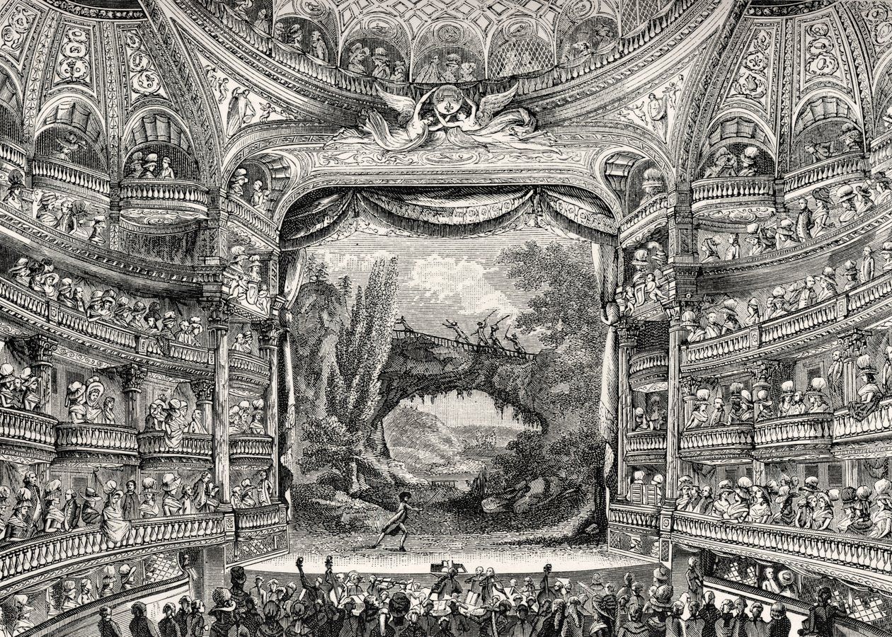 Teaterhistorie: Variétés Amusantes-teatret i Paris (nå Théâtre-Francais) av Unbekannter Künstler