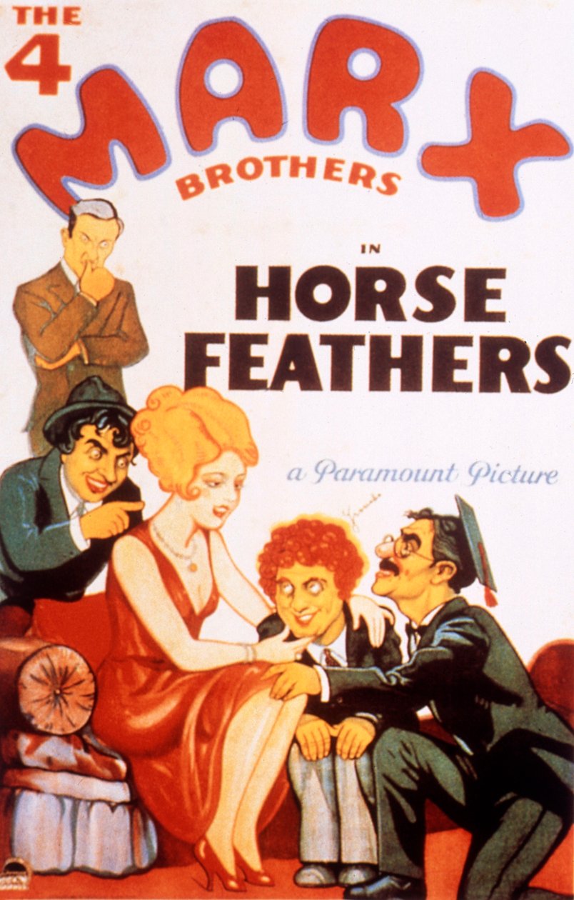 Horse Feathers-filmplakat med Marx-brødrene av NormanzMcLeod 1932 av Unbekannt