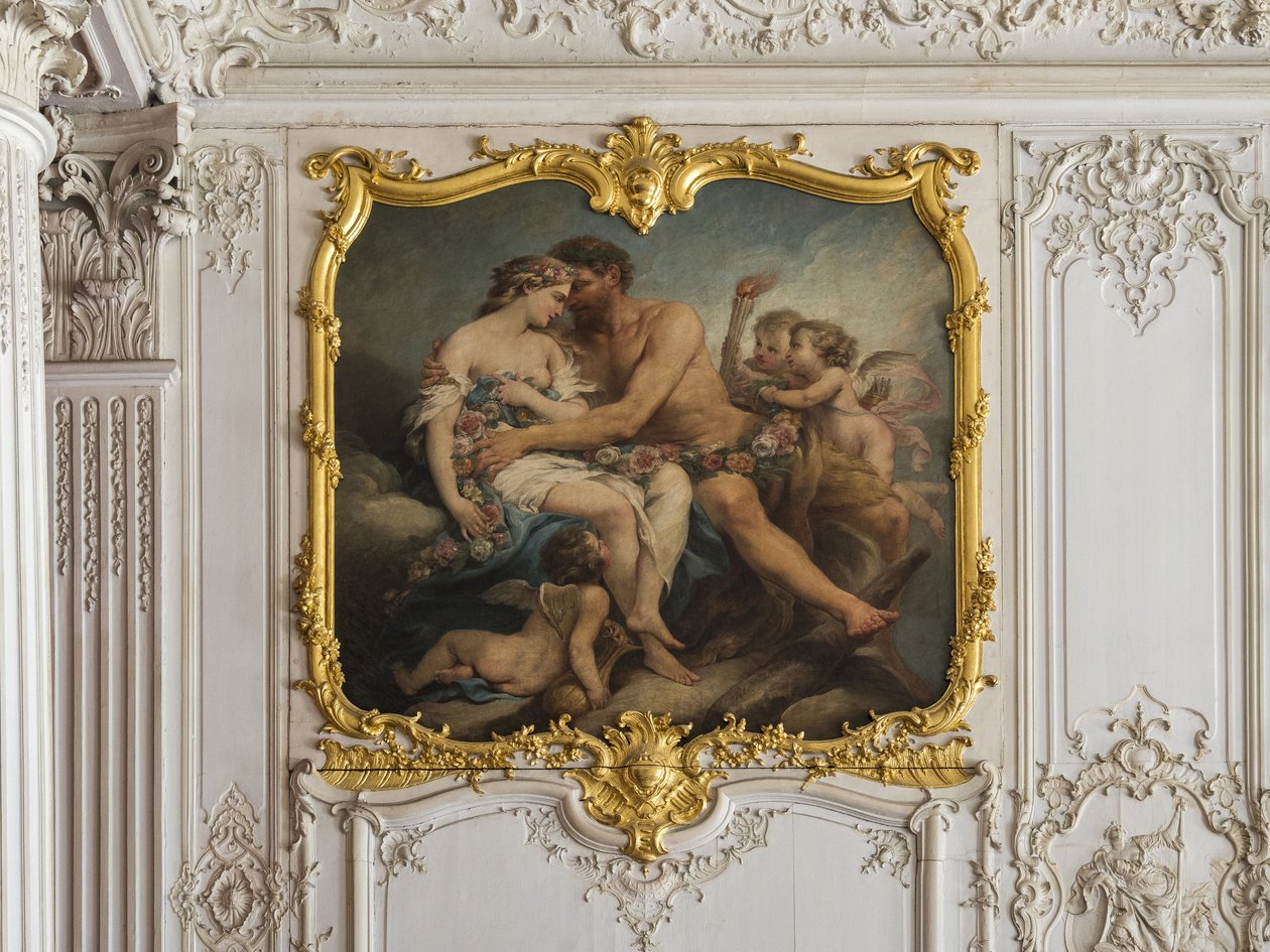 Hymen av Hercules og Hebe. Maleri av Charles Tremolieres (1703-1739). Prinsens rom. Hotel de Soubise, Paris av Unbekannt