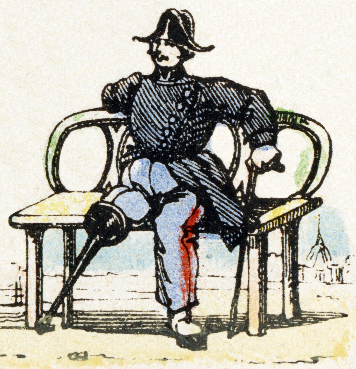 I - Invalide - Alfabet - barneunderholdning - Bildeepinal, populær serie c.1890 (illustrasjon) av Unbekannt