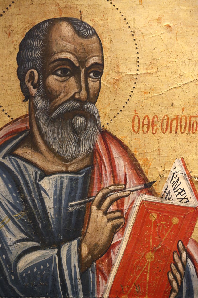 Ikon i Pedoulas bysantinske museum: Saint John theologian (1600-tallet), 20150510, Pedoulas, Kypros av Unbekannt