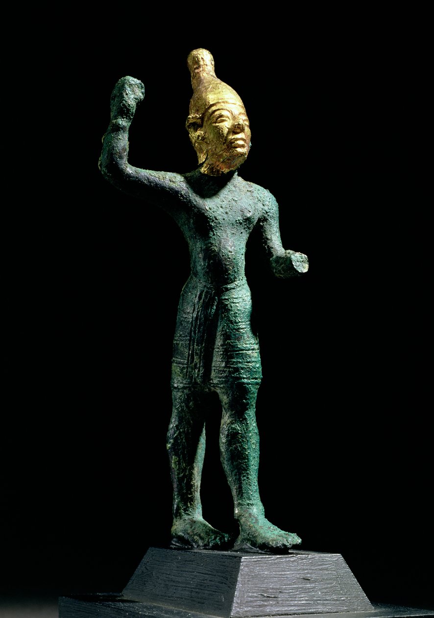 Idol av stormguden Baal, fra Syria, bronsealder (ca. 1350-1250 f.Kr.) (bronse og gull) av Unbekannt