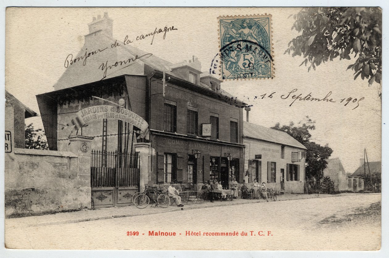 Ile de France, Seine et Marne (77), Emerainville: hotellet anbefaler TCF i Malnoue - postkort sent på 1800-tallet - begynnelsen av 1900-tallet av Unbekannt