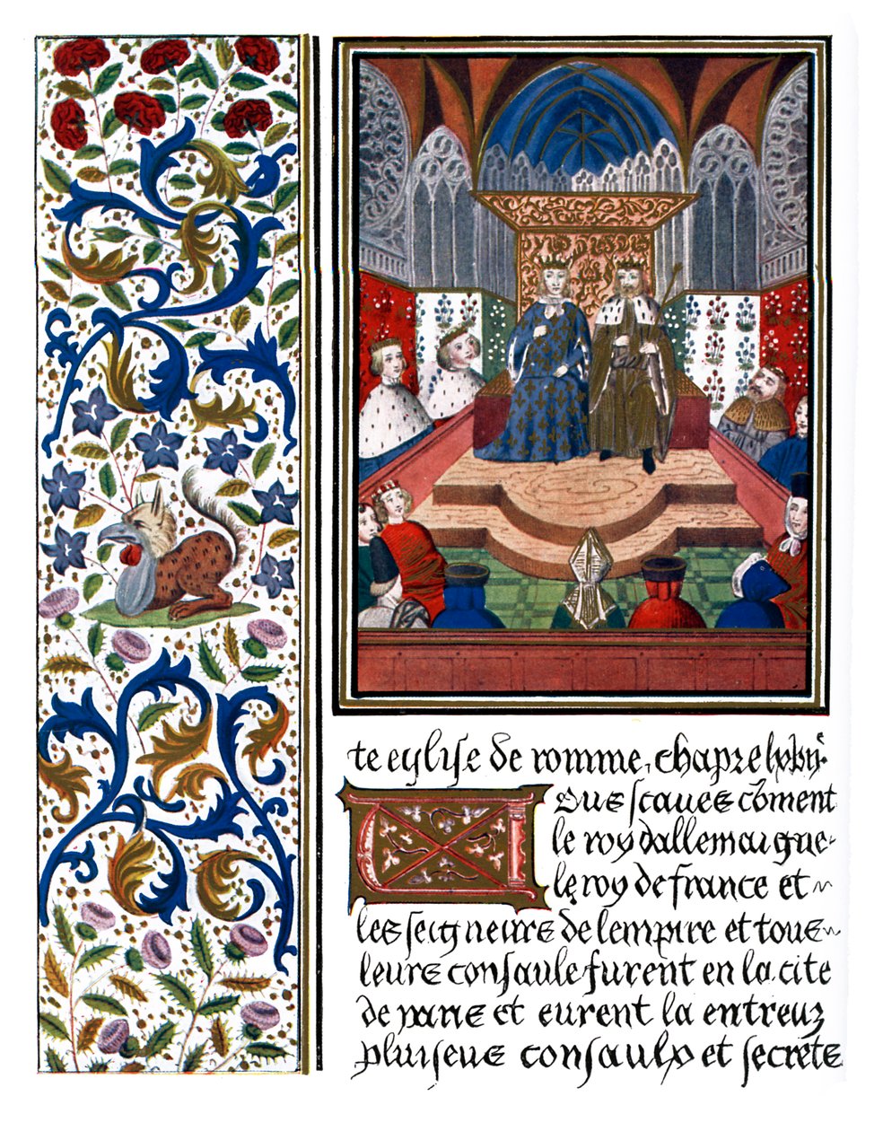 Opplyst side av Wenceslaus og Charles VI av Unbekannter Künstler