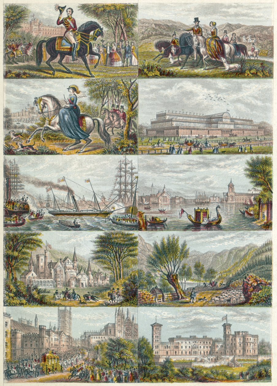 Illustrasjoner datert 1851 av Unbekannter Künstler
